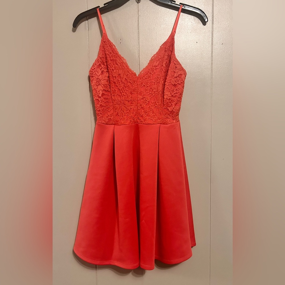 Charlotte Russe Coral Cocktail Mini Dress